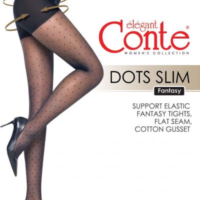 Conte Tights Dots Slim - Shaping Shorts Polka Dots Pattern Fantasy Pantyhose